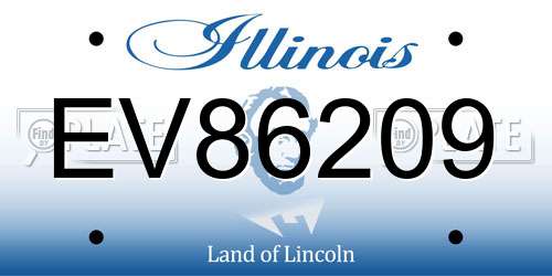 EV86209 Illinois License Plate