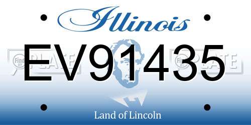EV91435 Illinois License Plate