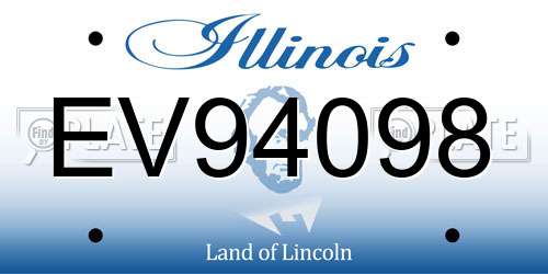EV94098 Illinois License Plate