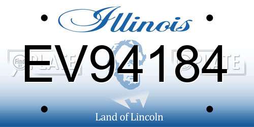 EV94184 Illinois License Plate