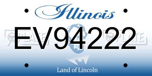 EV94222 Illinois License Plate