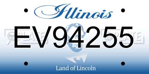 EV94255 Illinois License Plate