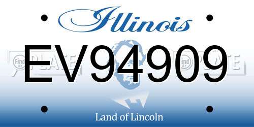EV94909 Illinois License Plate
