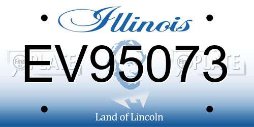 EV95073 Illinois License Plate