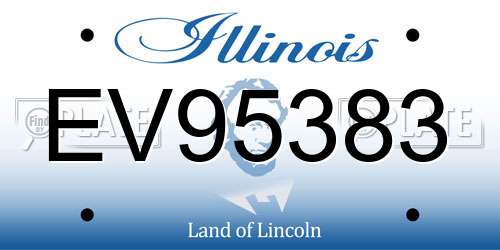 EV95383 Illinois License Plate