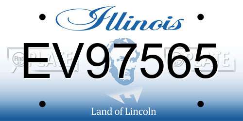 EV97565 Illinois License Plate