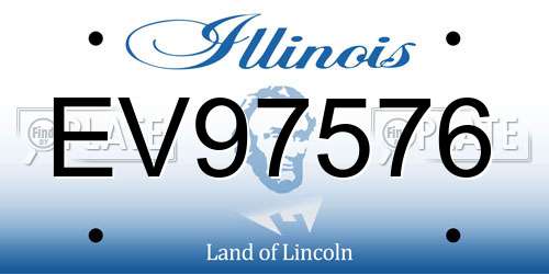 EV97576 Illinois License Plate