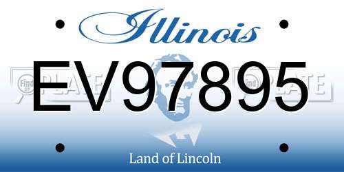 EV97895 Illinois License Plate