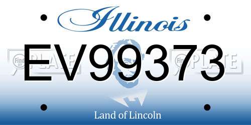 EV99373 Illinois License Plate