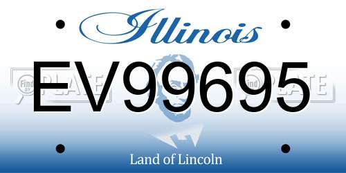 EV99695 Illinois License Plate