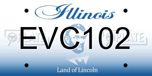 EVC102 Illinois License Plate