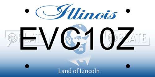 EVC10Z Illinois License Plate