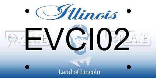 EVCI02 Illinois License Plate