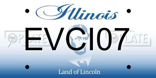 EVCI07 Illinois License Plate