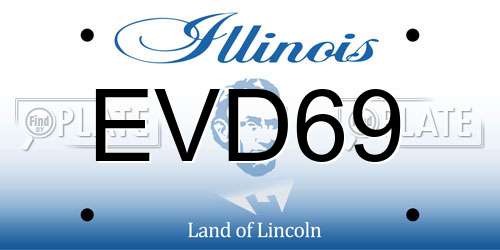 EVD69 Illinois License Plate