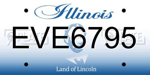 EVE6795 Illinois License Plate