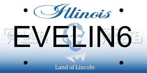 EVELIN6 Illinois License Plate