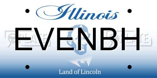 EVENBH Illinois License Plate