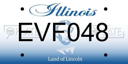 EVF048 Illinois License Plate
