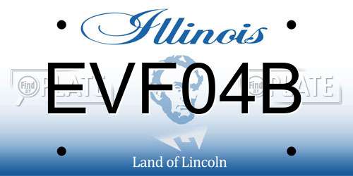 EVF04B Illinois License Plate