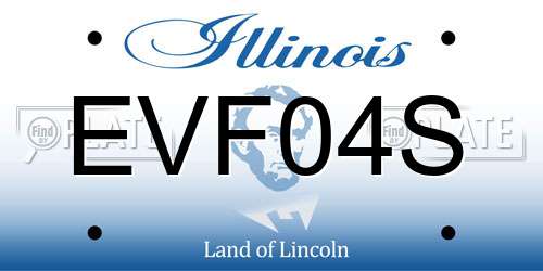 EVF04S Illinois License Plate