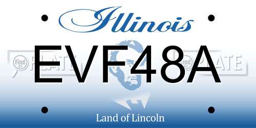 EVF48A Illinois License Plate