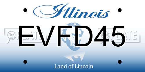 EVFD45 Illinois License Plate