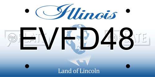 EVFD48 Illinois License Plate