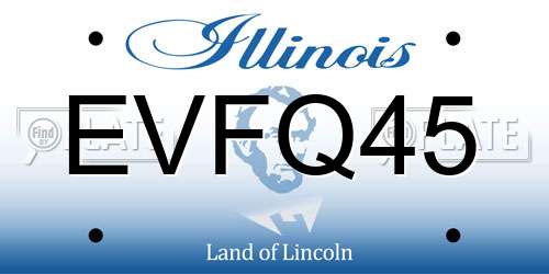 EVFQ45 Illinois License Plate