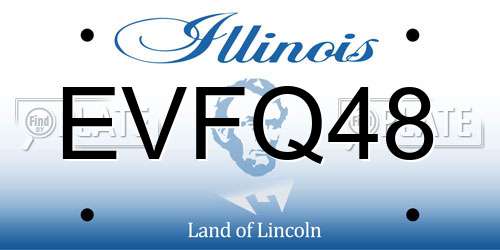 EVFQ48 Illinois License Plate