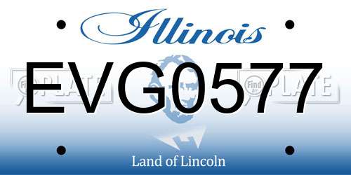 EVG0577 Illinois License Plate
