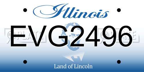EVG2496 Illinois License Plate