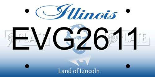 EVG2611 Illinois License Plate