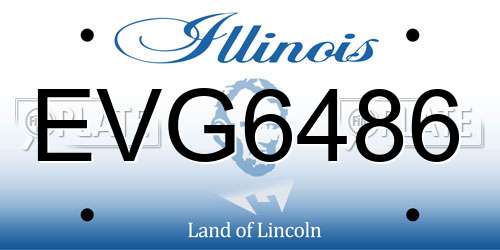 EVG6486 Illinois License Plate