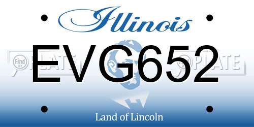 EVG652 Illinois License Plate