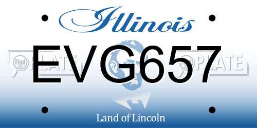 EVG657 Illinois License Plate