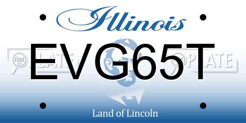 EVG65T Illinois License Plate