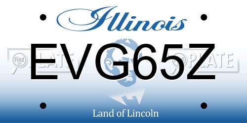 EVG65Z Illinois License Plate