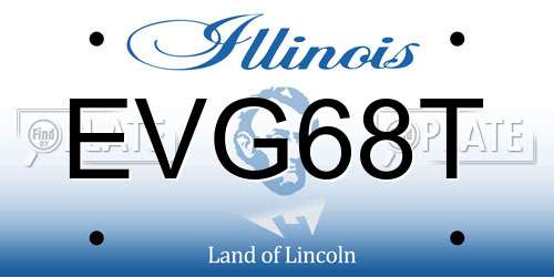 EVG68T Illinois License Plate