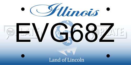 EVG68Z Illinois License Plate