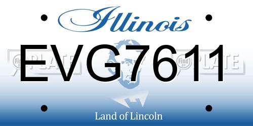EVG7611 Illinois License Plate