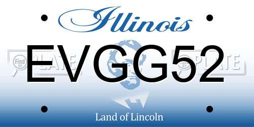 EVGG52 Illinois License Plate