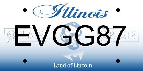 EVGG87 Illinois License Plate