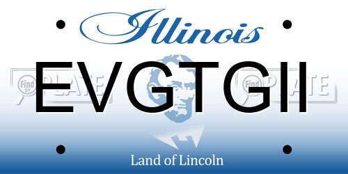 EVGTGII Illinois License Plate
