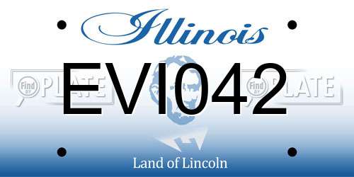 EVI042 Illinois License Plate