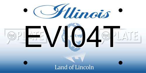 EVI04T Illinois License Plate