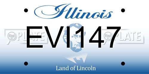 EVI147 Illinois License Plate