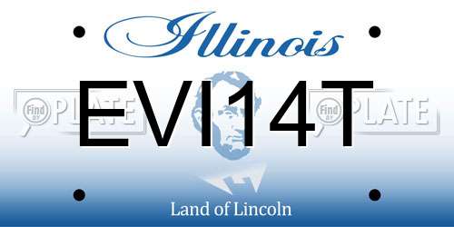 EVI14T Illinois License Plate