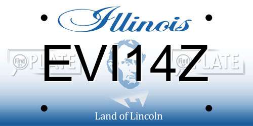 EVI14Z Illinois License Plate