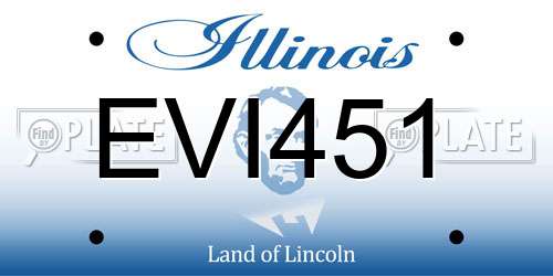 EVI451 Illinois License Plate